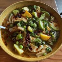 Yuba verde soup at Feral in Portland