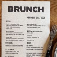 New Year’s Brunch menuu  at Feral in Portland