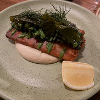Fried Tempeh with sweet potato   at Feral in Portland
