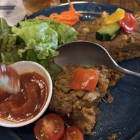 Vegan meatloaf! It was delicious!  at Golden Garden in Hiroshima