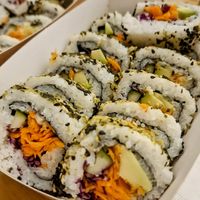 Sushi at Vegashi Vegan Fusion in Ljubljana