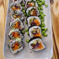 Egane sushi at Vegashi Vegan Fusion in Ljubljana