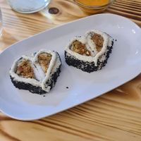 Special sushi for S. Valentino at Vegashi Vegan Fusion in Ljubljana