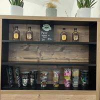 Shelves  at Vegashi Vegan Fusion in Ljubljana