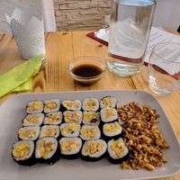Hosomaki picke roll at Vegashi Vegan Fusion in Ljubljana