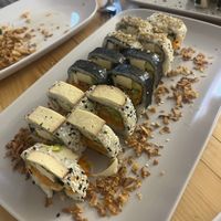 Smoked tofu sushi   at Vegashi Vegan Fusion in Ljubljana