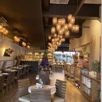 Inside (there's also bigger group takes and outdoor patio seating in the back)  at Mezze#1 in Conroe