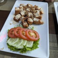 Lemongrass roasted tofu with salt at Huong Mai in Hue