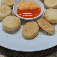 Crispy fried soft tofu 🍢 at Huong Mai in Hue