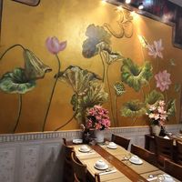 Restaurant decor at Huong Mai in Hue