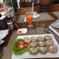 Fried rice rolls ( starter) at Huong Mai in Hue