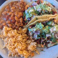 Al Pastor taco plate at PlanTita's Kitchen in Long Beach
