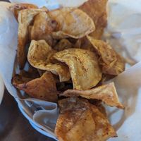 Chips of chips & guac at PlanTita's Kitchen in Long Beach