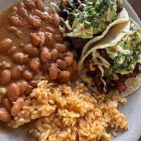 Al pastor and asada taco plate  at PlanTita's Kitchen in Long Beach