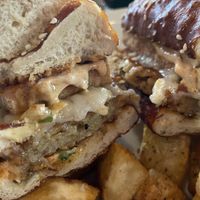 Vegan breakfast sandwich special 🤤 at The Grange in Providence