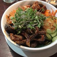 Mock eel and tofu bowl  at The Grange in Providence