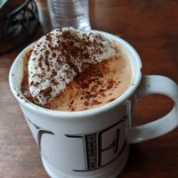 Hot chocolate with the most delicious housemade marshmallows at The Grange in Providence
