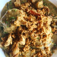 Vegan biscuits and gravy at The Grange in Providence