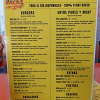 Menu at Joy  in Buenos Aires