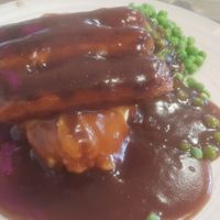 Bangers and mash (vg) at Bella's Bar Bistro in South Shields