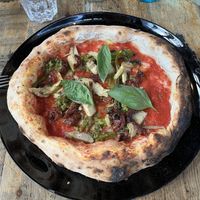 Vegana pizza  at Mangiare Berlin in Berlin