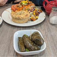 Much larger than it looked. This salad was epic! with a nice butternut squash pie. at Simply Patisserie in Eastbourne