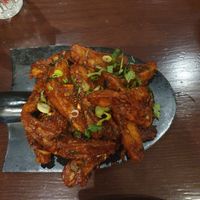 CHILLI ALOO (VEGAN) Fried Potatoes tossed in spicy, sweet & sour #Veganuary at Bombay to Mumbai in Stockport