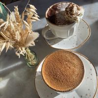 Hot chocolate and cappuccino   at Hatch 44 Cafe  in Bradley Beach