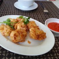 Almond crusted tofu starter at Nirvana Tea House and Vegetarian Delights in Ho Chi Minh City