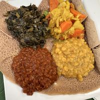 Medium veggie sampler   at Lulu EthioVegan in Minneapolis