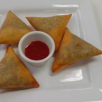 Sambusa wedges. at Lulu EthioVegan in Minneapolis