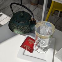 Ginger tea at Lulu EthioVegan in Minneapolis