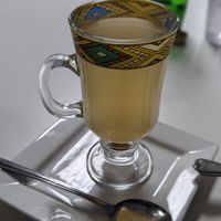 Fresh ginger tea at Lulu EthioVegan in Minneapolis