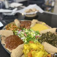 Lulu Ethiovegan - Large platter  at Lulu EthioVegan in Minneapolis