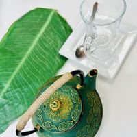 Ethiopian spiced tea  at Lulu EthioVegan in Minneapolis