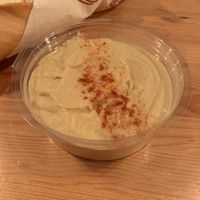 Homemade hummus at Vegetart Cuina Vegana in Barcelona