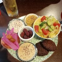Entree platter at Kings Valley Egyptian Cuisine in Hamilton