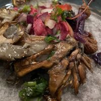 Maitake and beetroot taco at Rasoterra in Barcelona