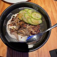 Miatake mushrooms with a zucchini carpaccio  at Rasoterra in Barcelona