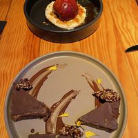 The desserts, a chocolate tasting and the apple with white bean cream. Out of this world good!  at Rasoterra in Barcelona