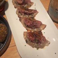 Beetroot gyoza 🥟   at Rasoterra in Barcelona