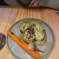 Artichoke with lemon pesto sauce  at Rasoterra in Barcelona