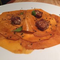 pumpkin & tempeh  at Rasoterra in Barcelona