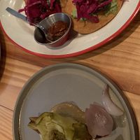 Artichoke and tacos  at Rasoterra in Barcelona