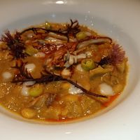 Cocido de mitake y alubias at Rasoterra in Barcelona