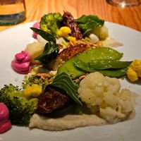 Almond Tempeh at Rasoterra in Barcelona