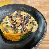 Pumpkin with yeast sauce   at Rasoterra in Barcelona