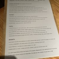 Menu   at Rasoterra in Barcelona