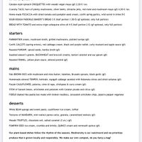 Menù febbraio 2025  at Rasoterra in Barcelona