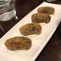 vegan spinach croquetas at Rasoterra in Barcelona